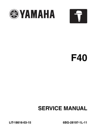 Yamaha F40b Jet Outboard Service Repair Manual Pid Range 67c 10350371044888 Mfg April 2005 And Newer