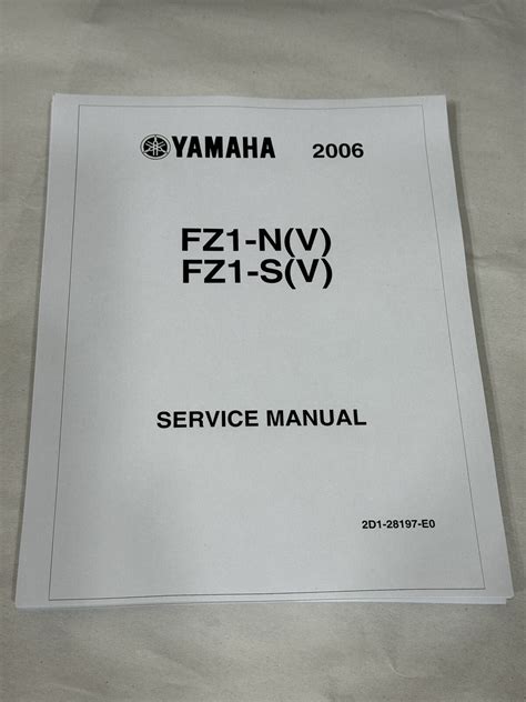 Yamaha Fz1 N Fz1 S Service Repair Manual 2006 Onwards