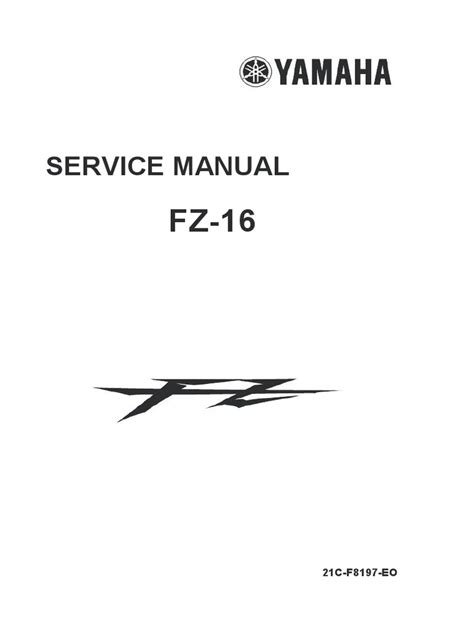 Yamaha Fz16 Service Manual Free Download