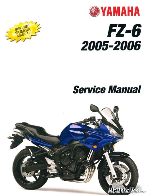 Yamaha Fz6 Fz 6 Fzs6w Wc Fz600 Service Repair Manual Download 2007 2009