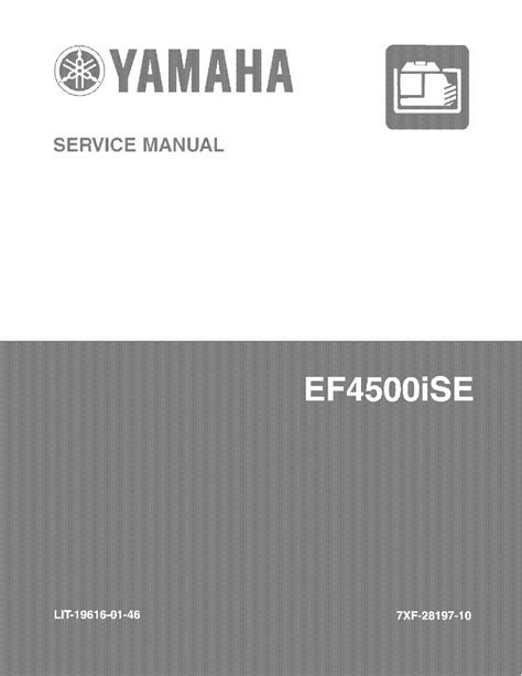 Yamaha Generator Inverter Service Repair Manual Ef6300isde