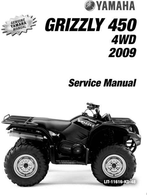 Yamaha Grizzly 450 4wd Full Service Repair Manual 2009 2013