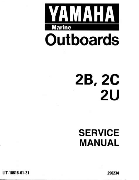 Yamaha Outboard Motor 2b 2c 2u Service Repair Manual