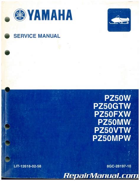 Yamaha Phazer Pz50 Series Snowmobile Full Service Repair Manual 2007 2009