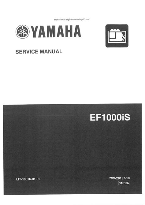 Yamaha Power Generator Ef1000is Workshop Service Repair Manual Download En Fr Sp