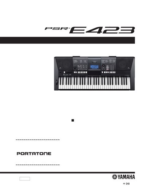 Yamaha Psr E423 Digital Keyboard Service Manual Download