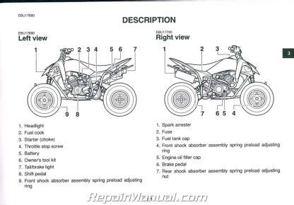 Yamaha Raptor 125 Yfm125 Atv Full Service Repair Manual 2011 2013