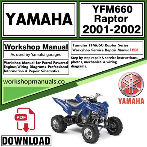 Yamaha Raptor 80 Workshop Repair Manual 2001 2008