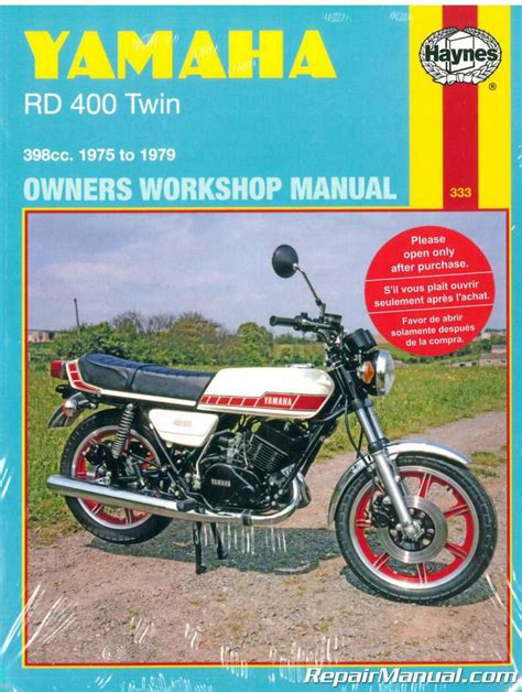 Yamaha Rd250 Rd400 1976 1979 Repair Service Manual Pdf