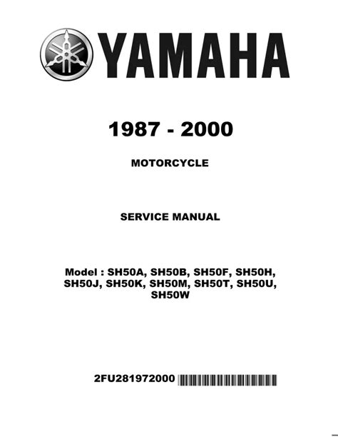 Yamaha Sh50 1995 Factory Service Repair Manual