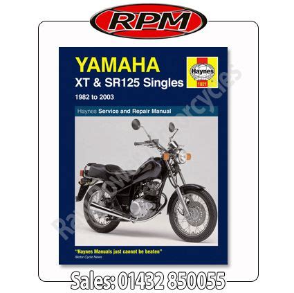 Yamaha Sr125 Sr 125 Workshop Service Repair Manual Download