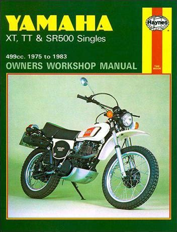 Yamaha Sr500 Sr 500 1975 1983 Factory Service Repair Manual