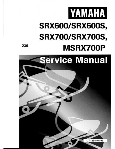 Yamaha Srx600 Srx700 Snowmobile Service Manual Repair 1998 1999