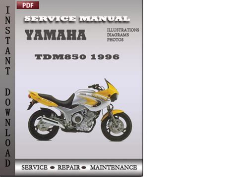 Yamaha Tdm850 1996 Factory Service Repair Manual Download Pdf