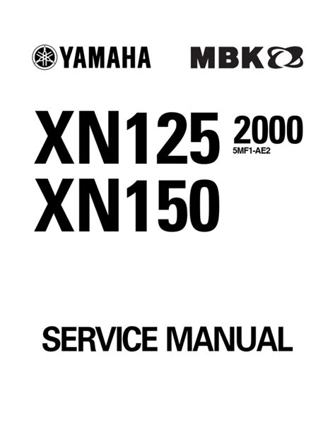 Yamaha Teos 125 150 Xn125 Xn150 Service Repair Manual Pdf 2000