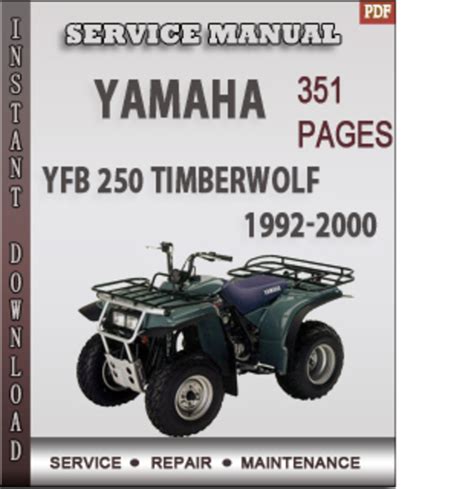 Yamaha Timberwolf Yfb 250 1992 2000 Workshop Manual