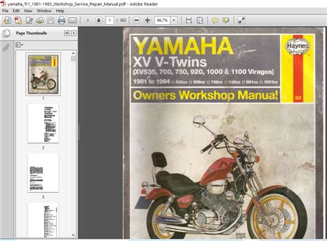 Yamaha Tr1 1981 1985 Service Repair Workshop Manual