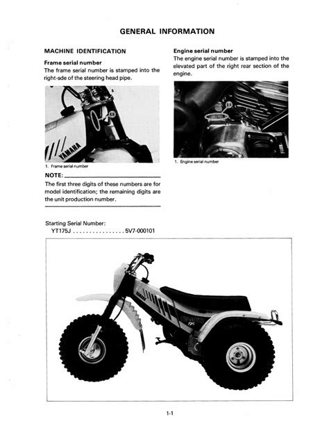 Yamaha Tri Moto 175 Service Manual Repair 1982 1983 Yt175