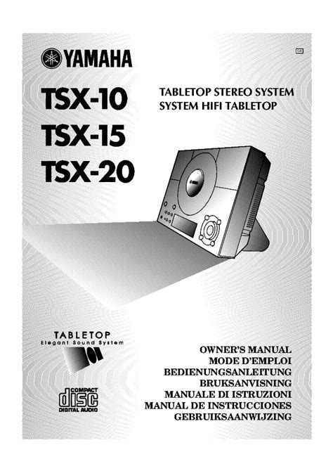 Yamaha Tsx 10 Tsx 15 Tsx 20 Service Manual Download