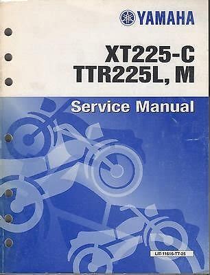 Yamaha Ttr225l M Xt225 C Trail Motorcycle Workshop Manual Repair Manual Service Manual Download