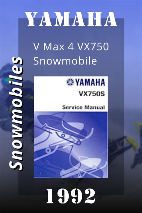 Yamaha Vmax 4 Vx750 Vx800 Snowmobile Full Service Repair Manual 1992 1997