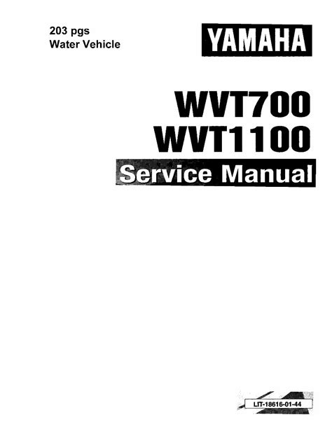 Yamaha Wave Venture Pwc Wvt700 Wvt1100 Workshop Service Repair Manual