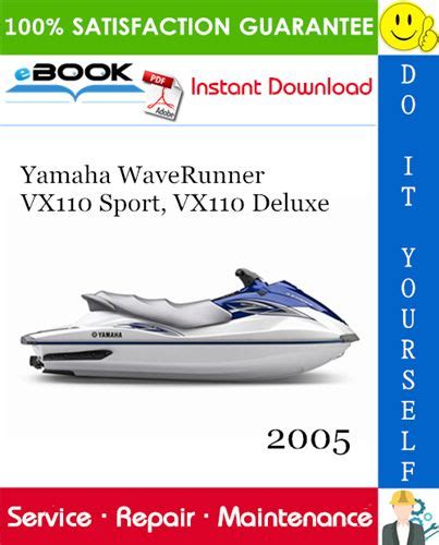 Yamaha Waverunner Vx110 Sport Deluxe Full Service Repair Manual 2005 Onwards