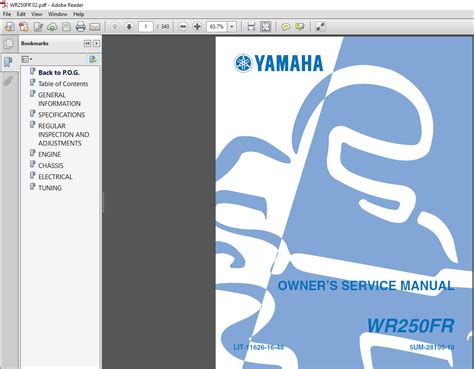 Yamaha Wr250 Wr250fr 2000 2009 Service Manual Pdf