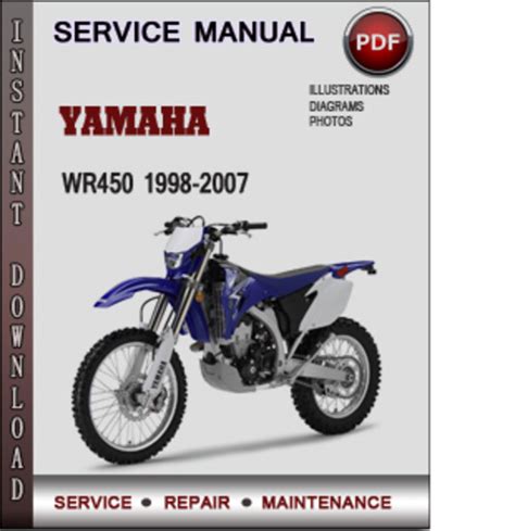 Yamaha Wr450 1998 2007 Factory Service Repair Manual Download Pdf