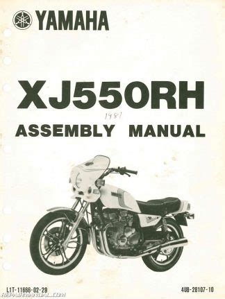 Yamaha Xj550rh Seca 1981 Factory Service Repair Manual Pdf