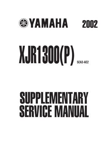 Yamaha Xjr1300 P 2002 Supplementary Service Manual