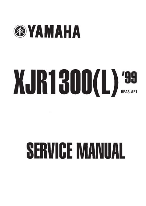 Yamaha Xjr1300 Xjr 1300 Service Repair Manual 1999 2006