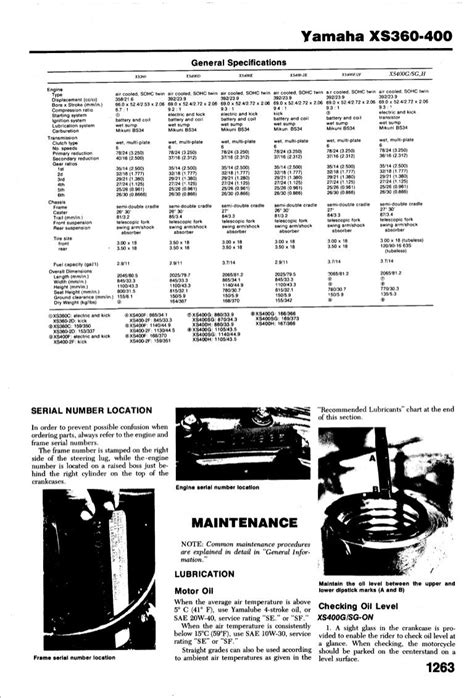 Yamaha Xs400 1977 1982 Repair Service Manual Pdf