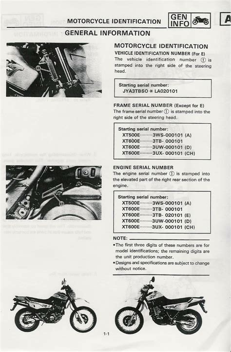 Yamaha Xt500 Full Service Repair Manual 1978 Onwards