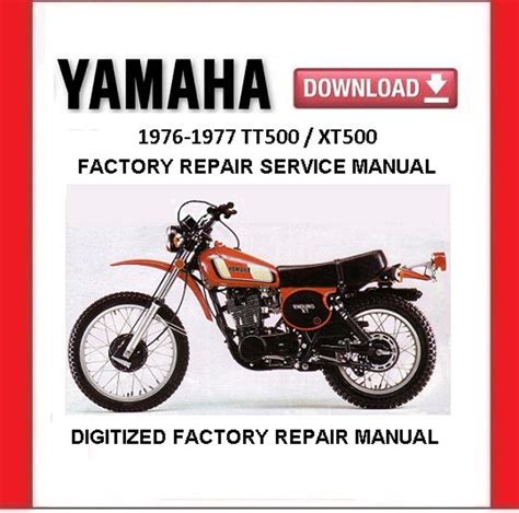 Yamaha Xt500 Xt 500 Service Repair Pdf Manual 1978 Onwards