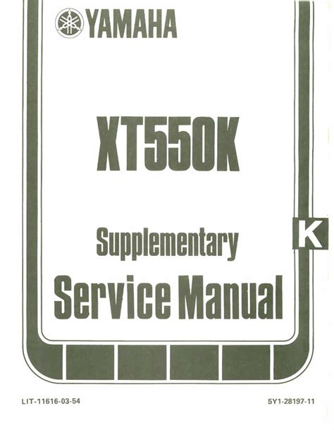 Yamaha Xt550 Xt550k Xt550j Service Repair Pdf Manual Download 1983 1987