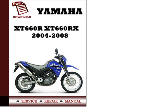 Yamaha Xt660r Xt660rx 2007 Factory Service Repair Manual Download