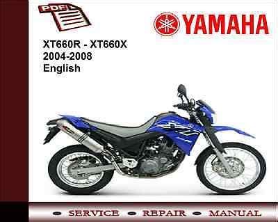 Yamaha Xt660r Xt660x 2004 2008 Factory Service Repair Manual