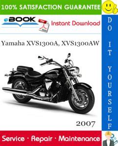 Yamaha Xvs1300a W 2007 Workshop Service Repair Manual