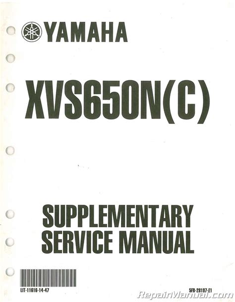 Yamaha Xvs650n 2000 Supplementary Service Repair Manual