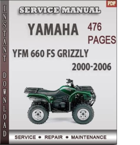 Yamaha Yfm 660 Fs Grizzly 2000 2006 Factory Service Repair Manual Download