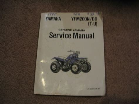 Yamaha Yfm200n Dxs Dxt U 1983 1986 Service Manual