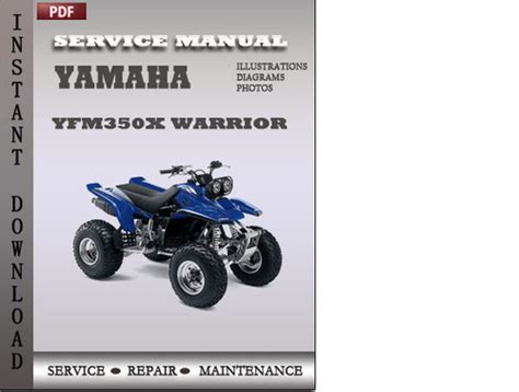 Yamaha Yfm350x Warrior Complete Factory Service Repair Workshop Manual