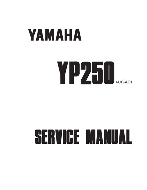 Yamaha Yp250 Service Repair Manual Pdf 95 99