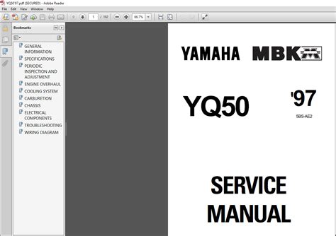 Yamaha Yq50 1997 1998 Factory Service Repair Manual Download