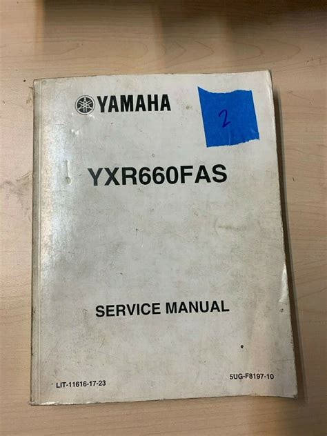 Yamaha Yxr660fas Factory Service Manual