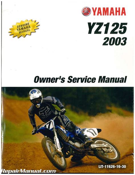 Yamaha Yz125 Service Repair Manual Parts Catalogue 2003