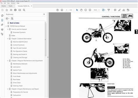 Yamaha Yz250 Pdf Service Repair Workshop Manual 2006 Onwards