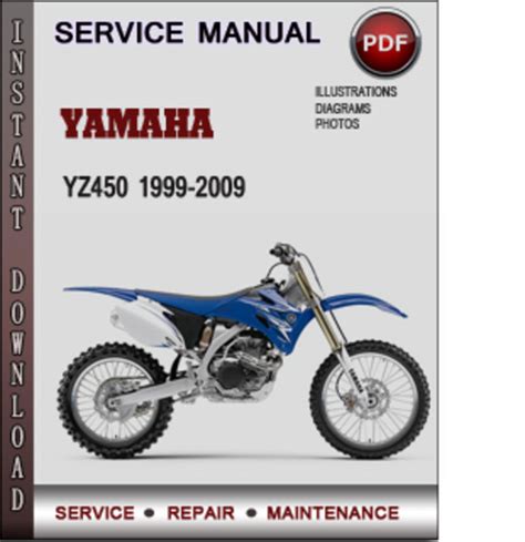 Yamaha Yz450 1999 2009 Workshop Manual