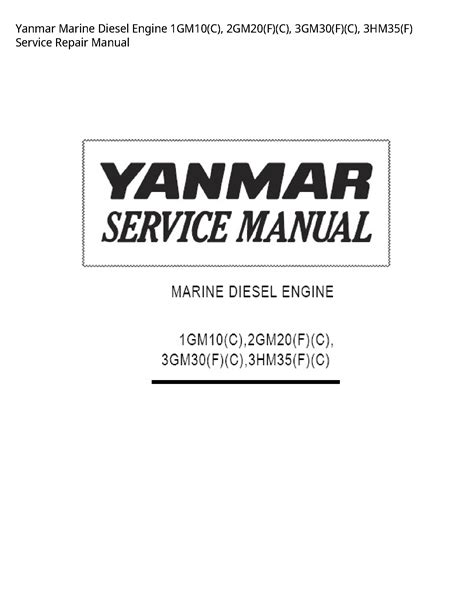 Yanmar 1gm10 2gm20 Marine Diesel Engine Full Service Repair Manual